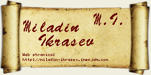 Miladin Ikrašev vizit kartica